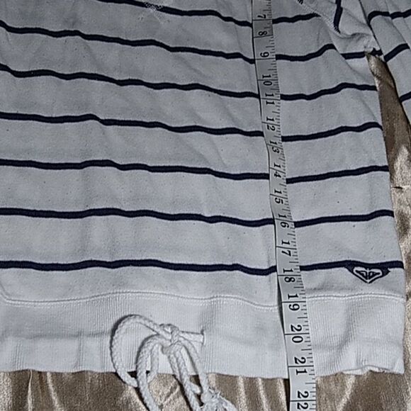 Roxy striped hoody with drawstring M - Picture 4 of 6